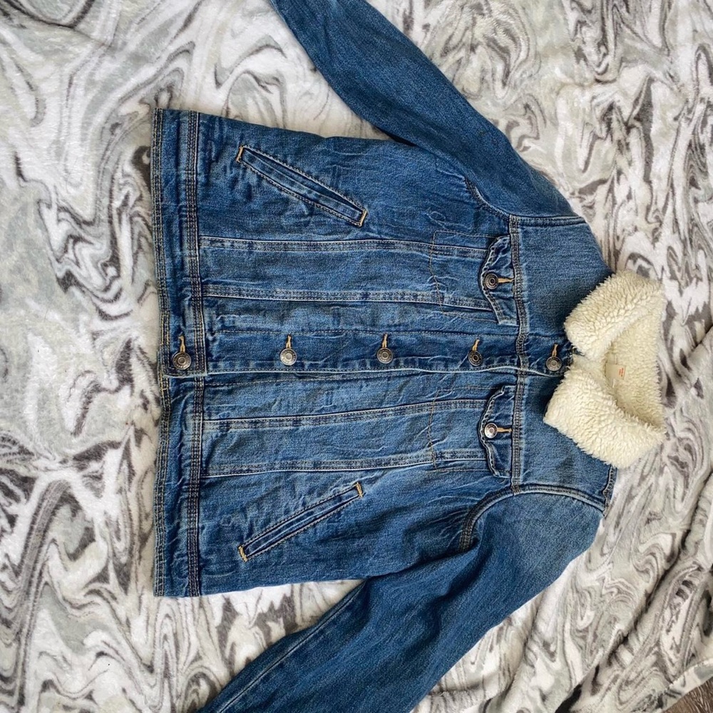 Cat and Jack Denim Fur Jacket